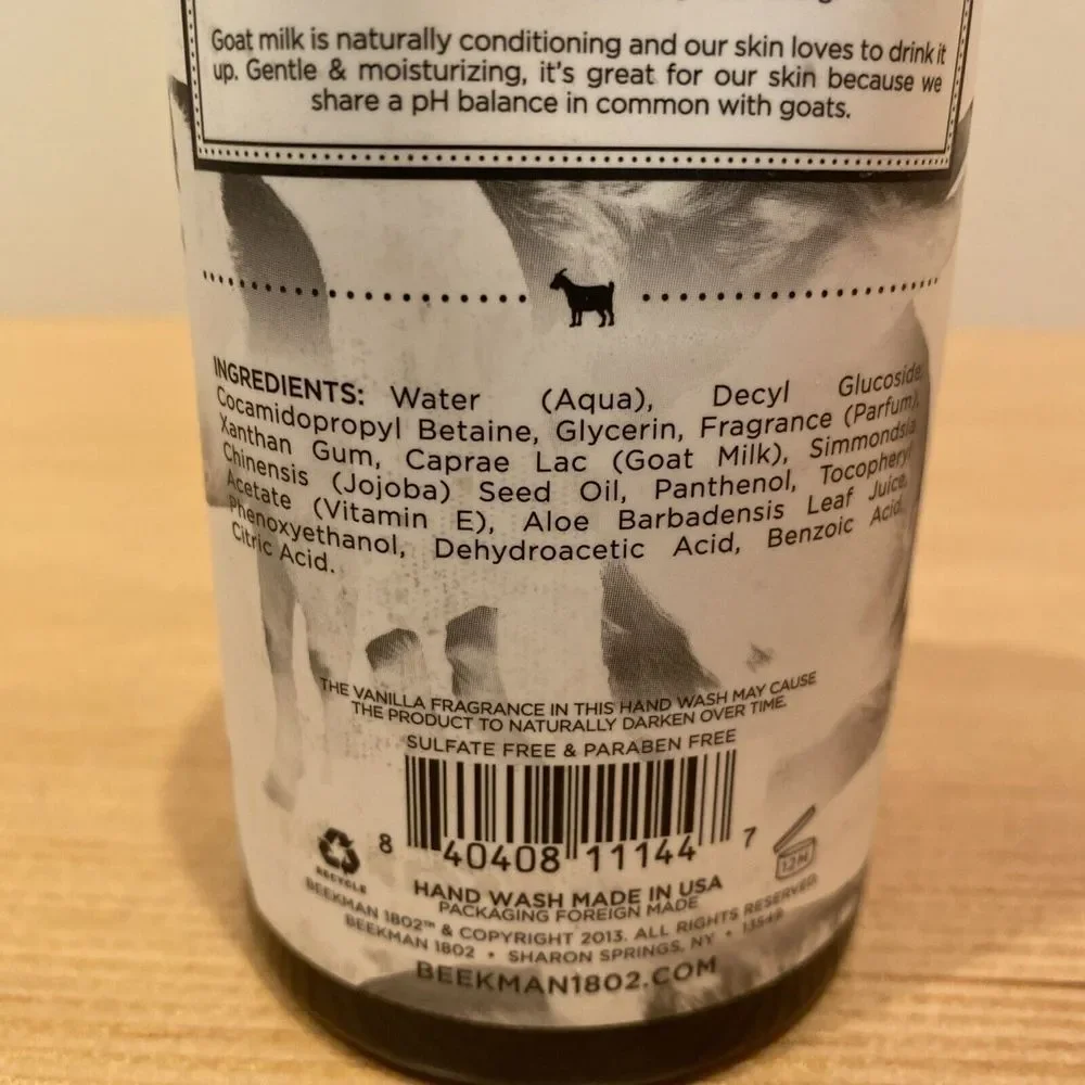 Beekman 1802 Goat Milk Hand Wash‎ Vanilla Absolute 12.5 Oz.
